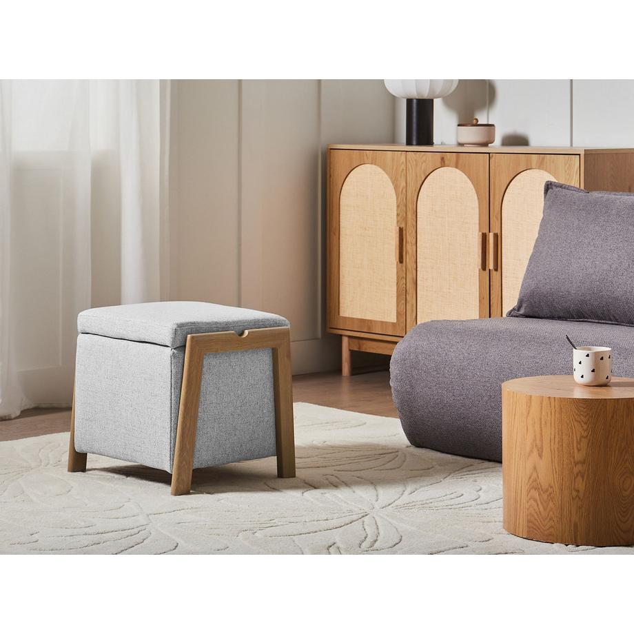 Beliani Pouf de rangement en Tissu Minimaliste EDLAND  