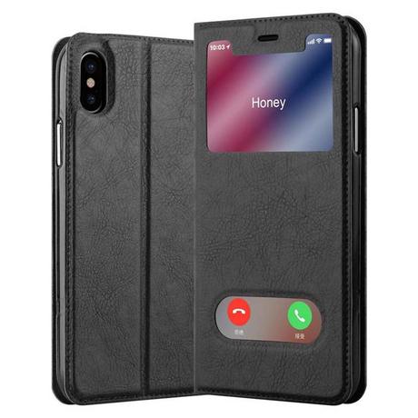 Cadorabo  Housse compatible avec Apple iPhone XS MAX - Coque de protection avec fermeture magnétique, fonction de support et 2 fenêtres de visualisation 