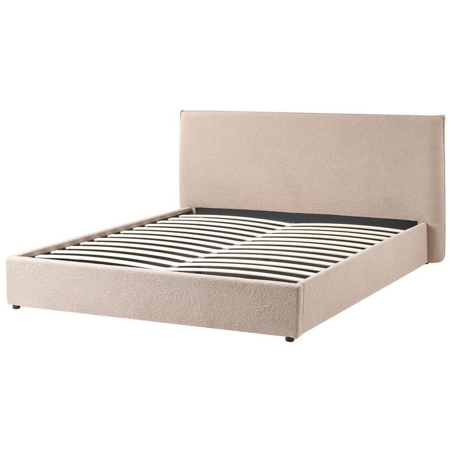 Beliani Lit ottoman en Bouclé Traditionnel LAVAUR  