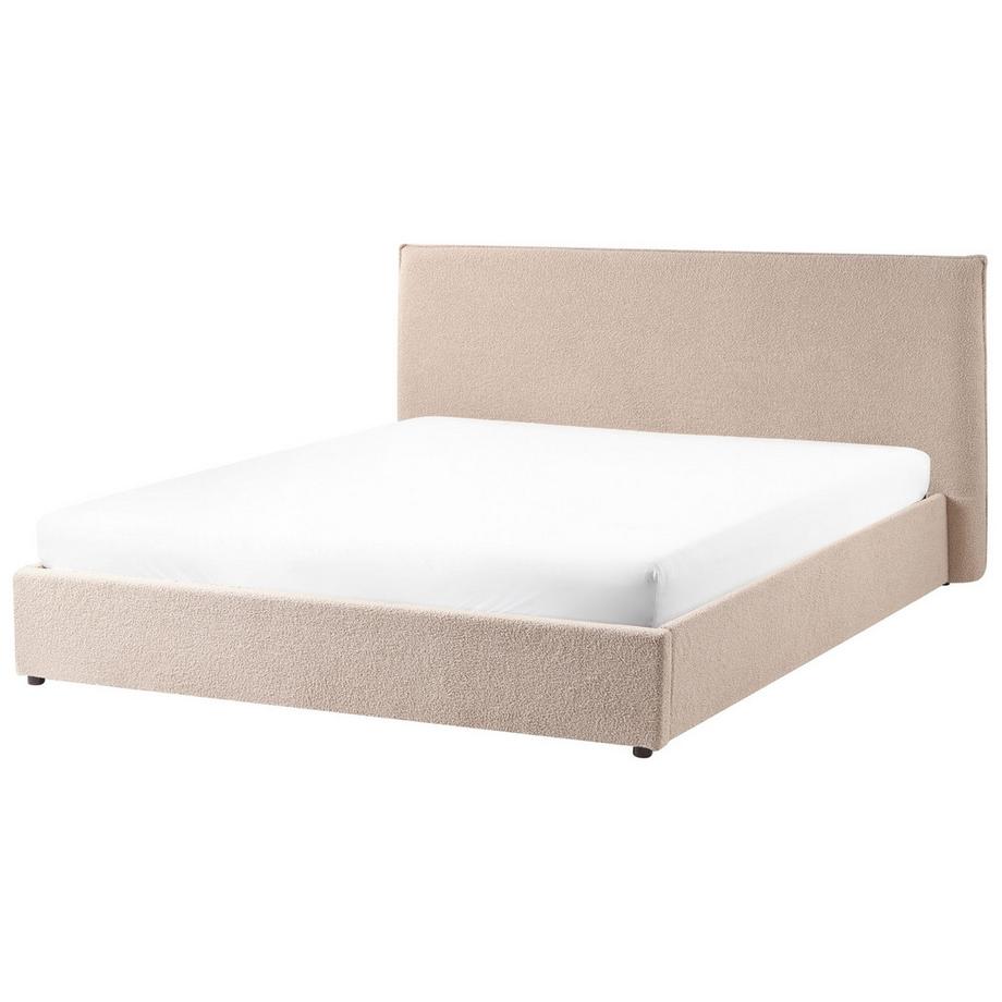 Beliani Lit ottoman en Bouclé Traditionnel LAVAUR  