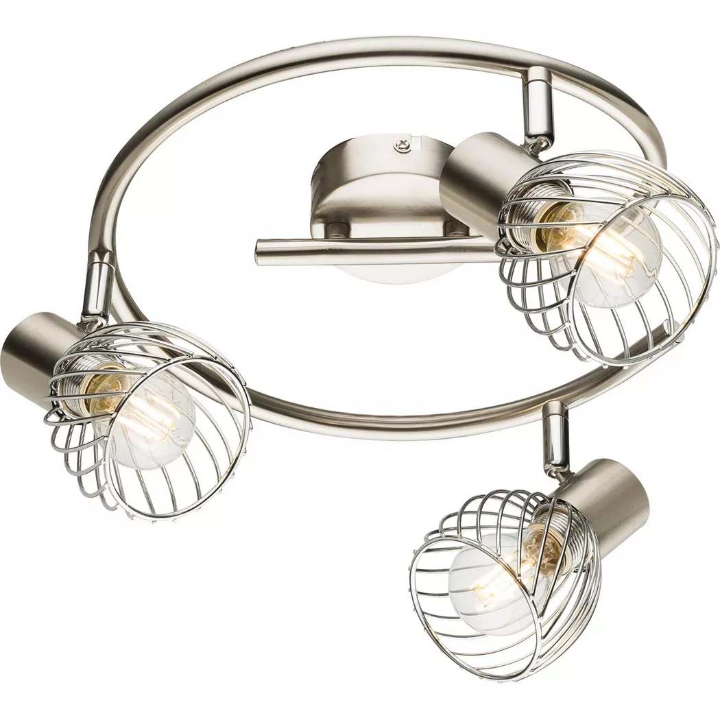 mutoni – Deckenleuchte nickel matt 3xE14 28x28x15, One Size, Silber