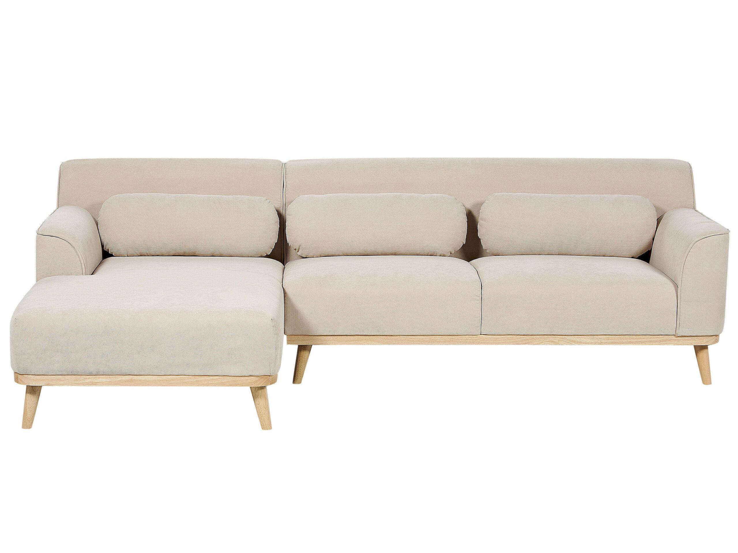 Beliani Ecksofa aus Cord Retro SIMOS  