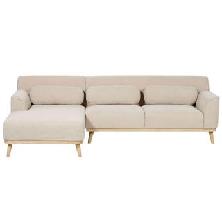 Beliani Ecksofa aus Cord Retro SIMOS  