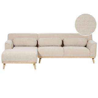 Beliani Ecksofa aus Cord Retro SIMOS  