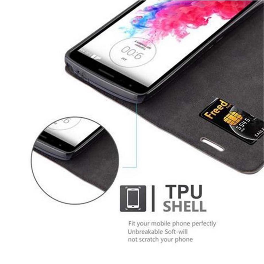 Cadorabo  Housse compatible avec LG G3 STYLUS - Coque de protection avec fermeture magnétique, fonction de support et compartiment pour carte 