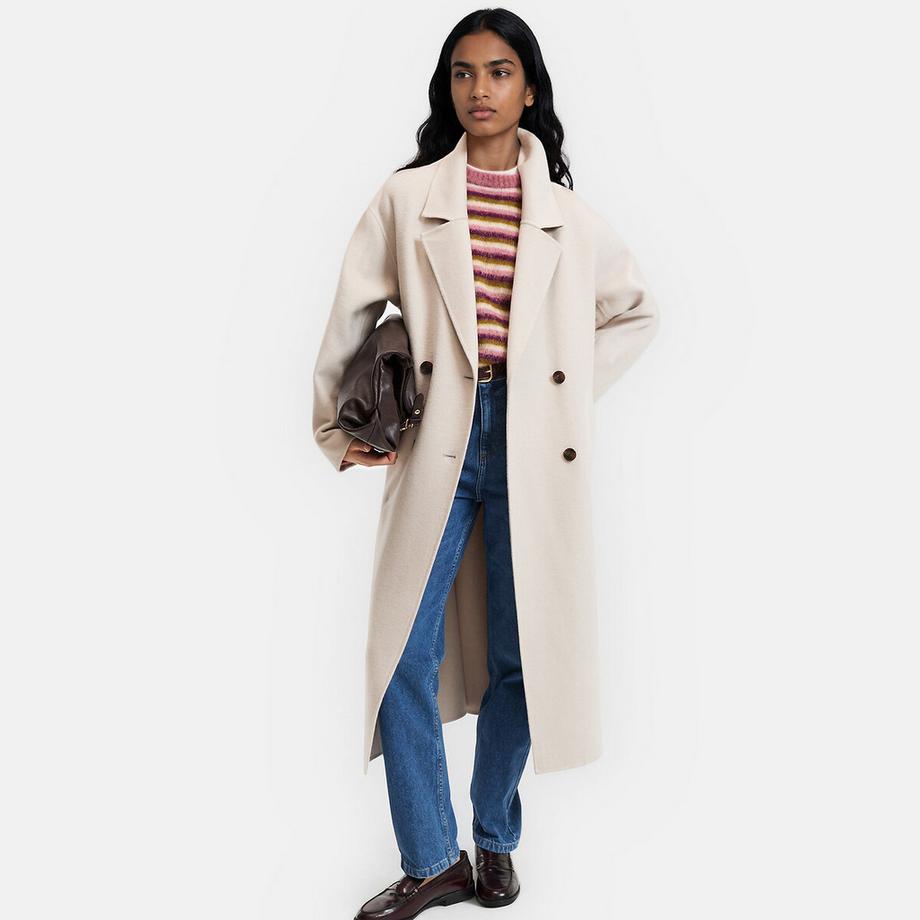 Manteau croisé oversize fait main