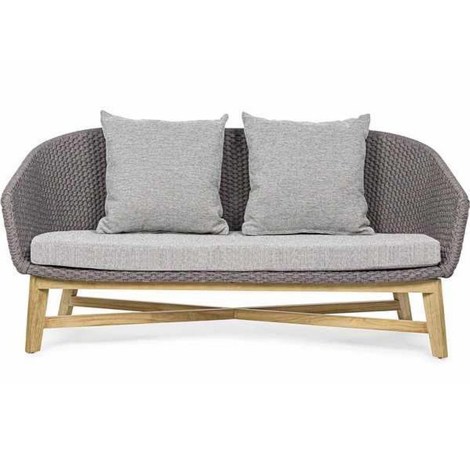 mutoni Divano Coachella da giardino 2 posti con cuscini Stone  