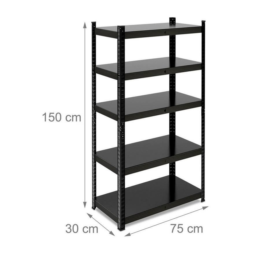 Northio Stabile Regale aus Metall 5 Ebenen  