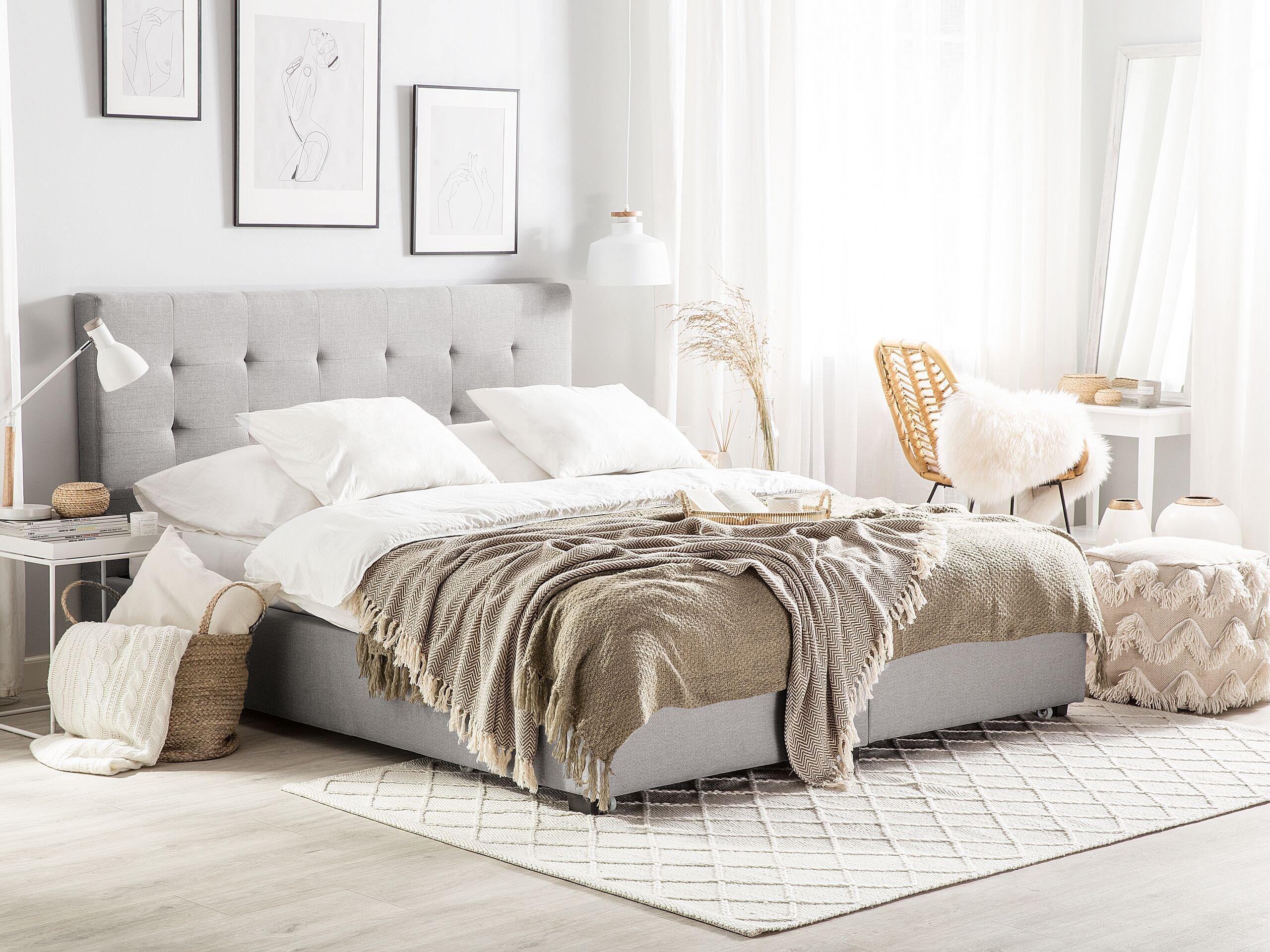 Beliani Letto contenitore en Poliestere Glamour ROCHELLE  