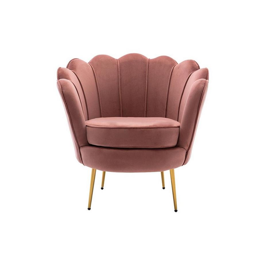 PASCAL MORABITO Sessel Muschel Samt Rosa DANDELION  