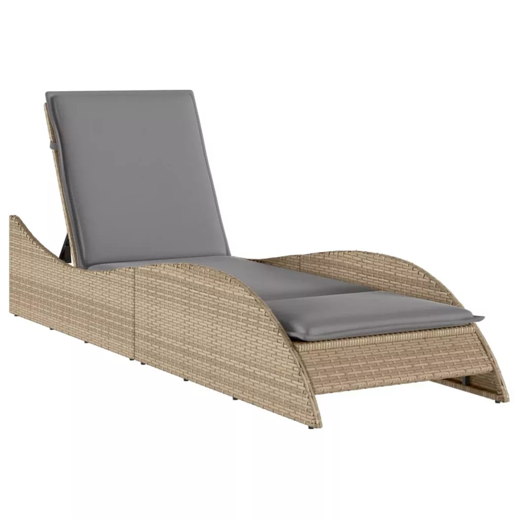 VidaXL - lettino Polirattan, One Size, Beige