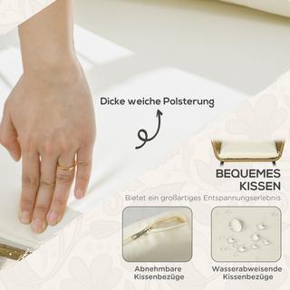 Outsunny Salon de jardin en rotin  