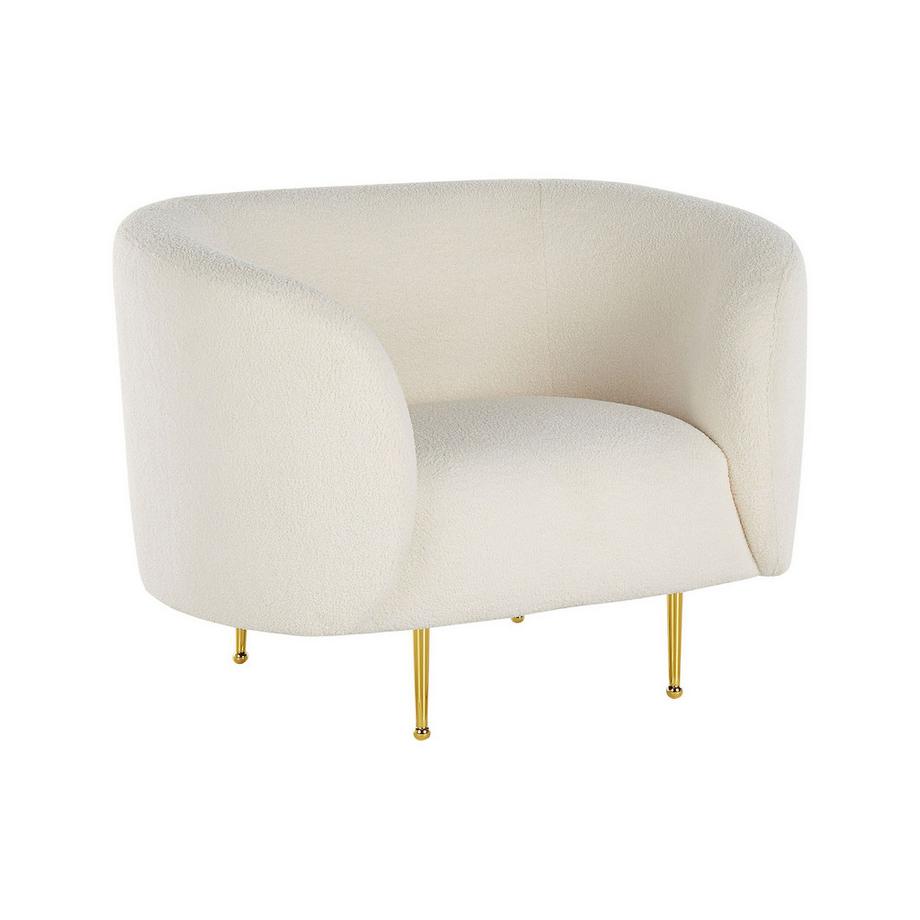 Beliani Fauteuil en Bouclé Glamour LOEN  