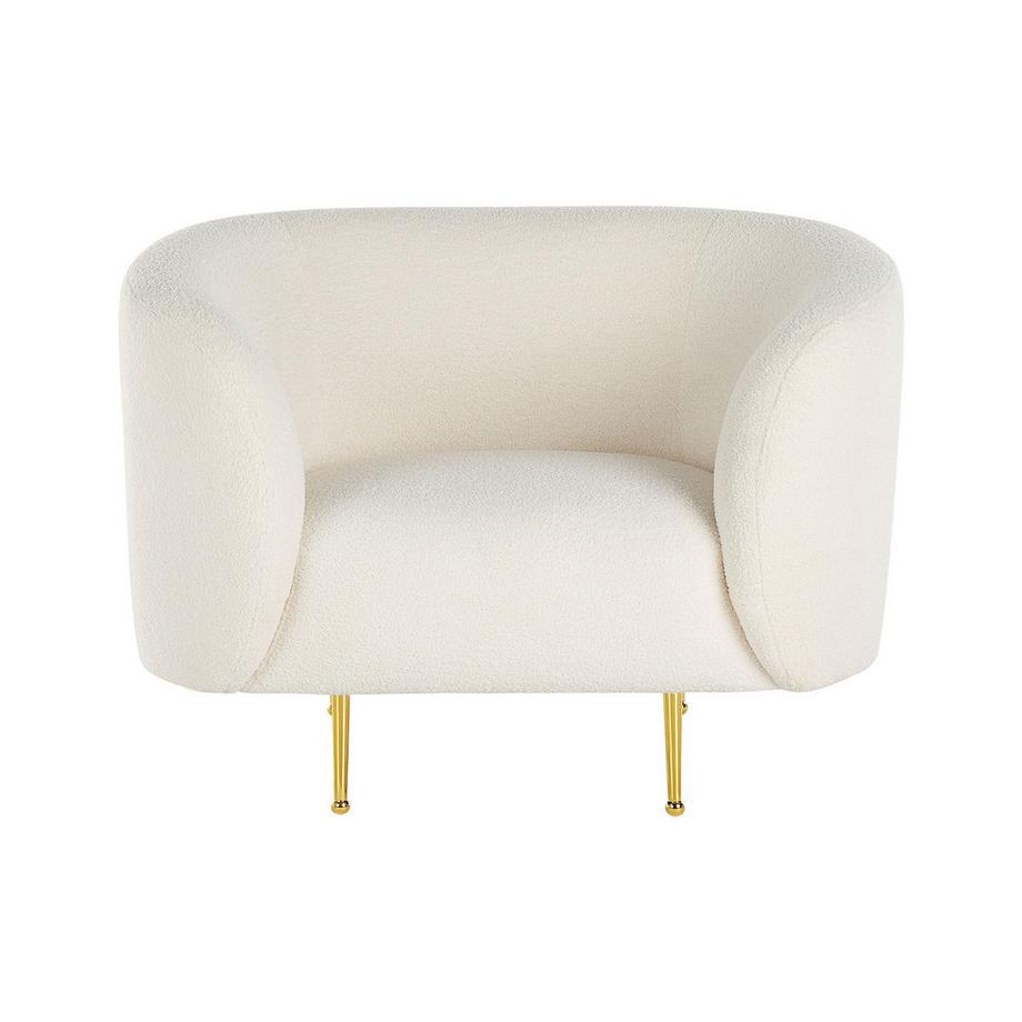 Beliani Fauteuil en Bouclé Glamour LOEN  