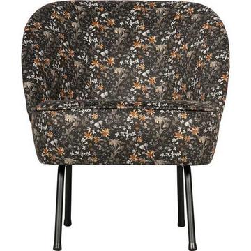 Fauteuil Vogue Velvet Aquarel Flower noir