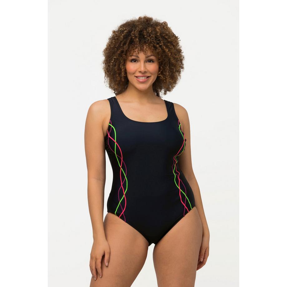 Ulla Popken Costume da bagno con bordure e fascia sotto il seno  