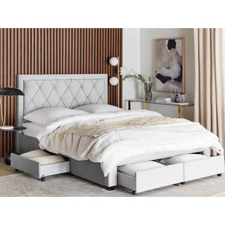 Beliani Letto contenitore en Velluto Glamour LIEVIN  