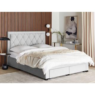 Beliani Letto contenitore en Velluto Glamour LIEVIN  