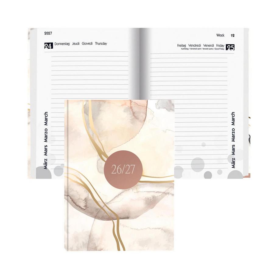 Schüleragenda mydiary 1 Tag pro Seite, wattiert, Abstract