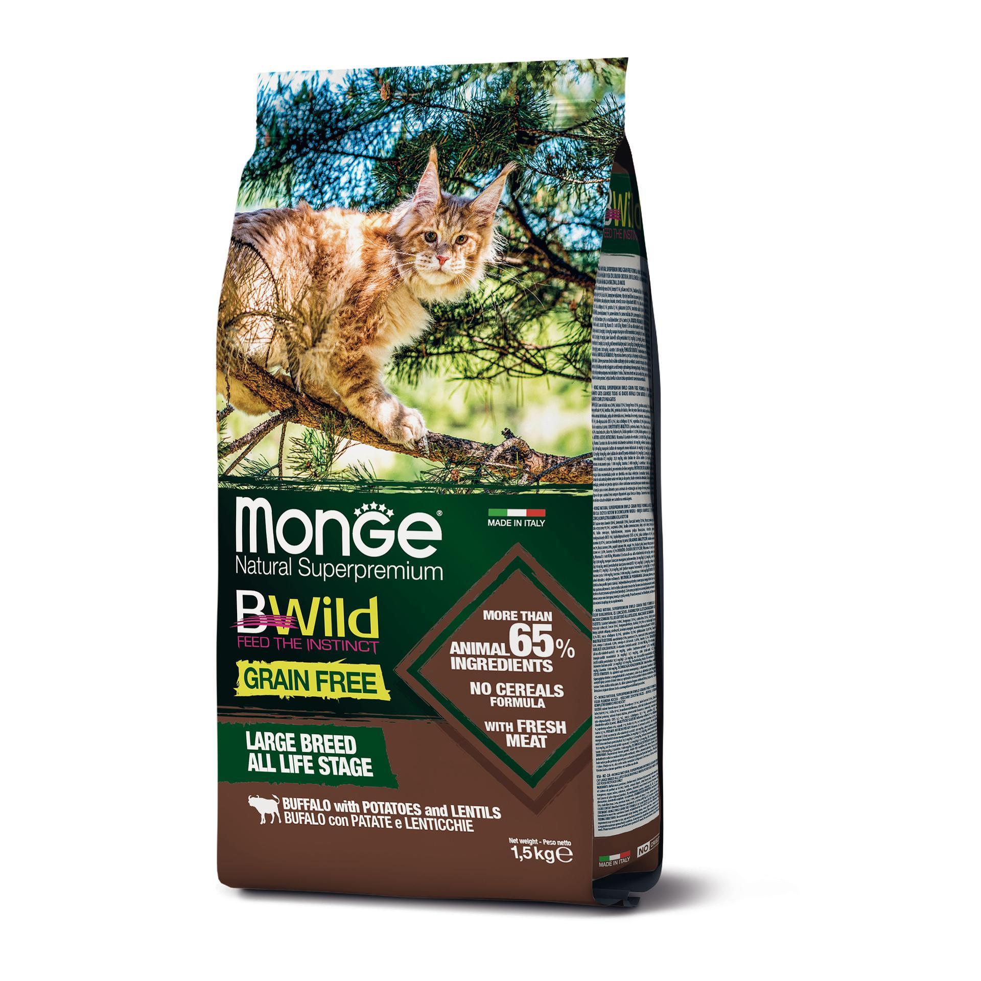 Monge  Cat Bwild GF Bufalo Grande 1,5kg 