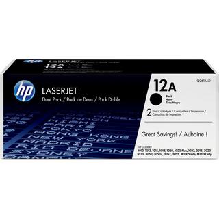 Hewlett-Packard  12A, Q2612A  Cassetta Toner Conf 2 pz Nero 4000 pagine Originale Toner 