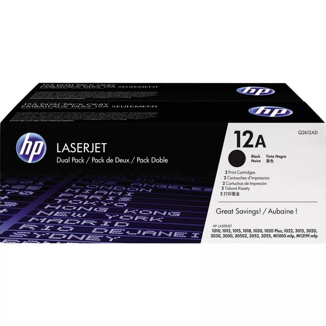 Cassette de toner dorigine HP 12AD noir Q2612AD