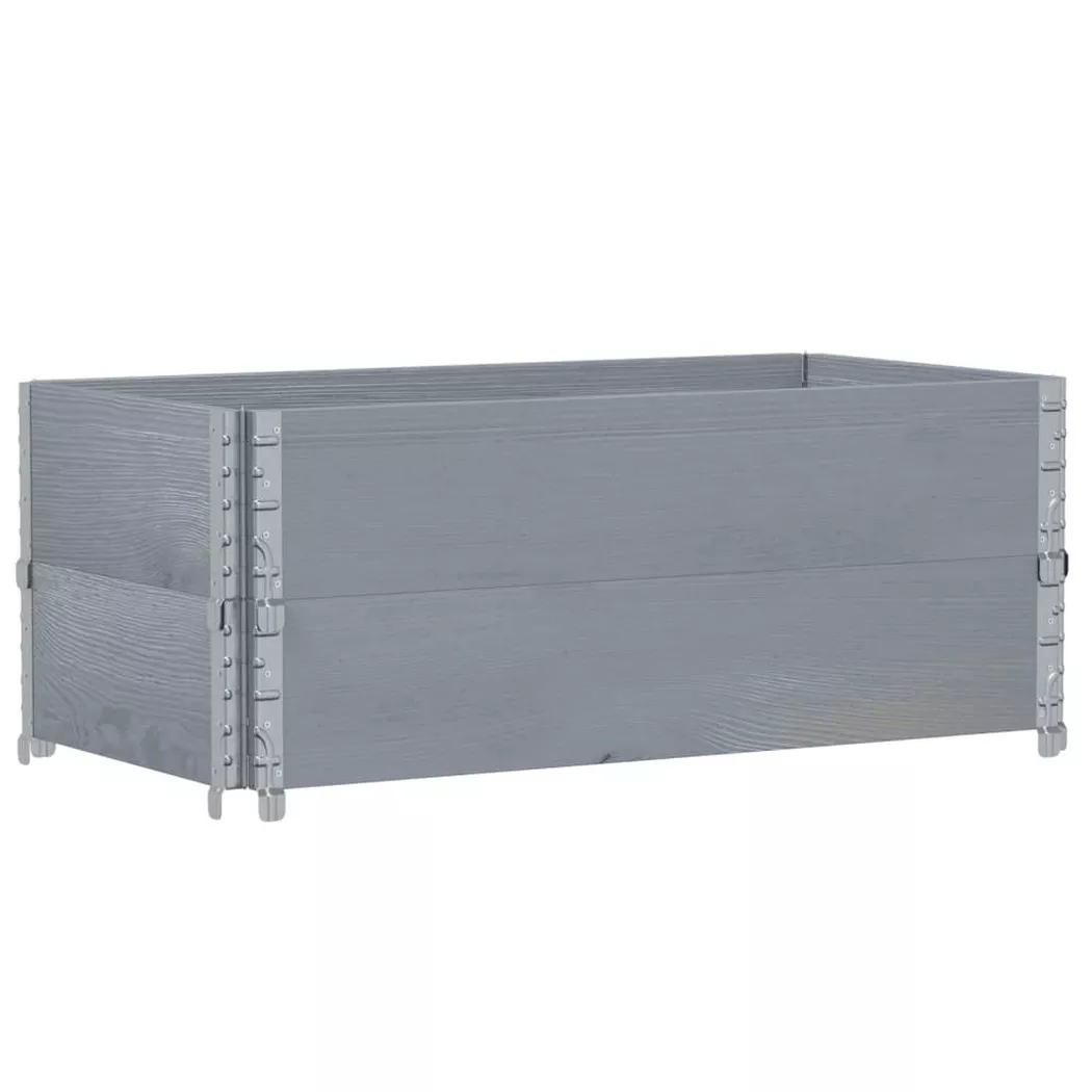 VidaXL - Jardinière bois de pin, One Size, Gris