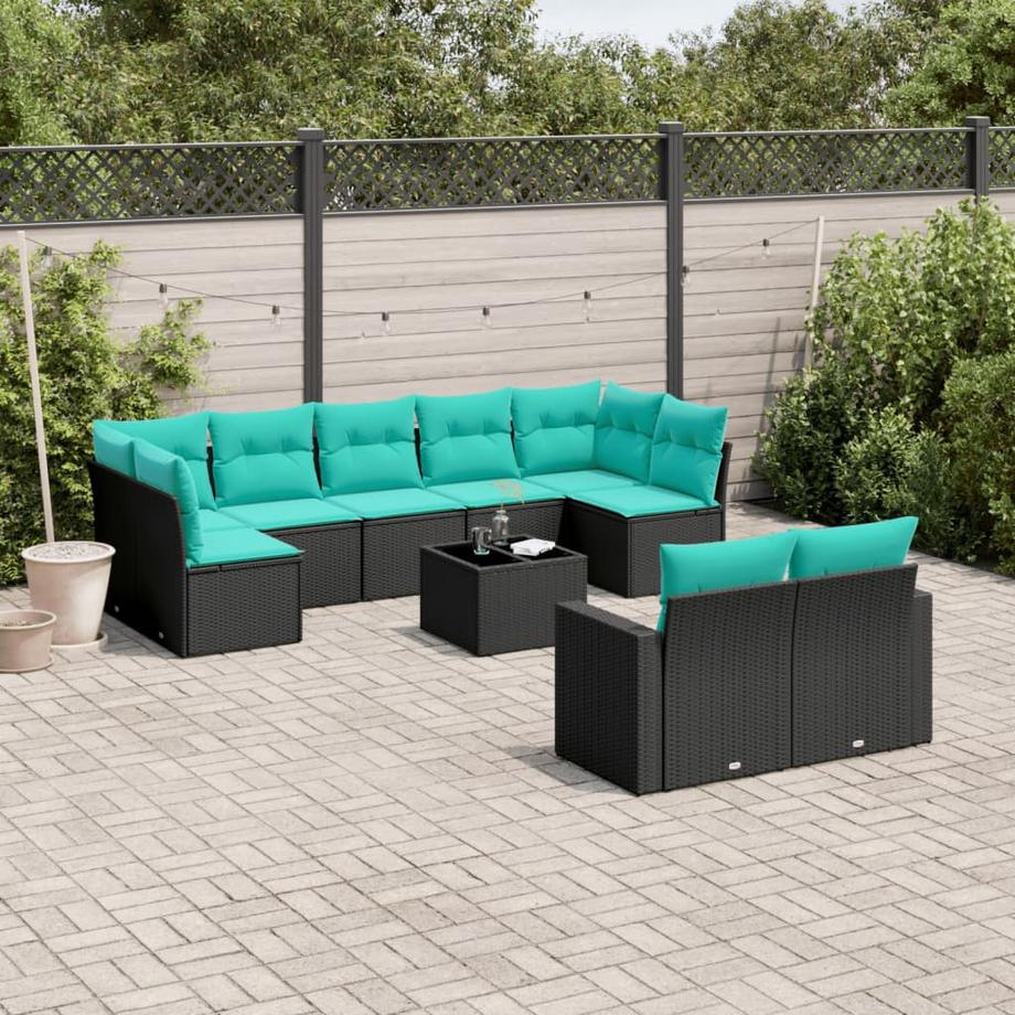 VidaXL Ensemble de canapés de jardin rotin synthétique  
