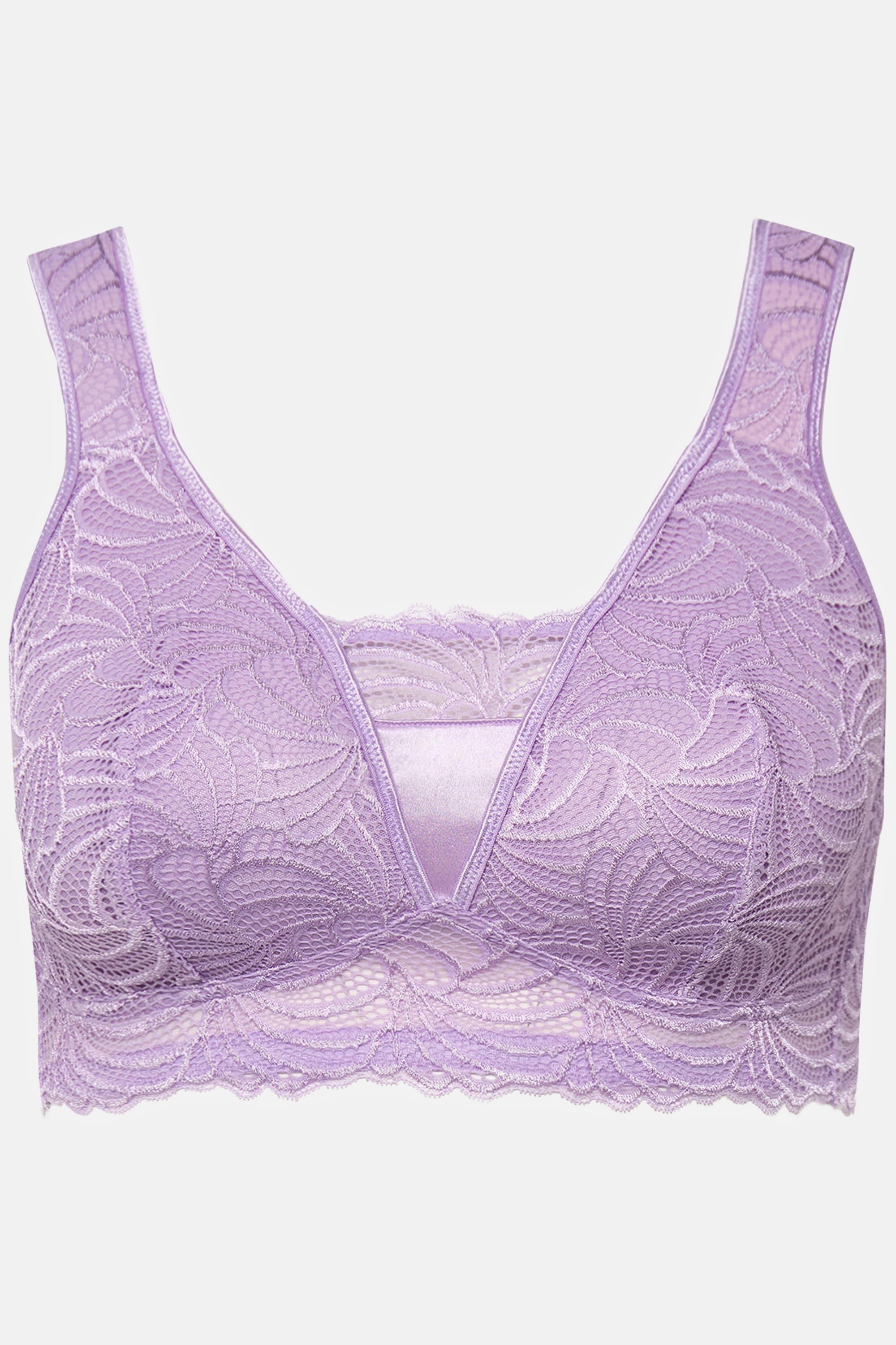 Ulla Popken  Bralette di pizzo senza ferretto con coppa B-F 