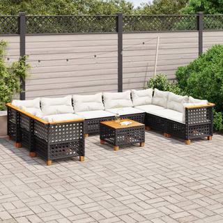 VidaXL set divano da giardino Polirattan  