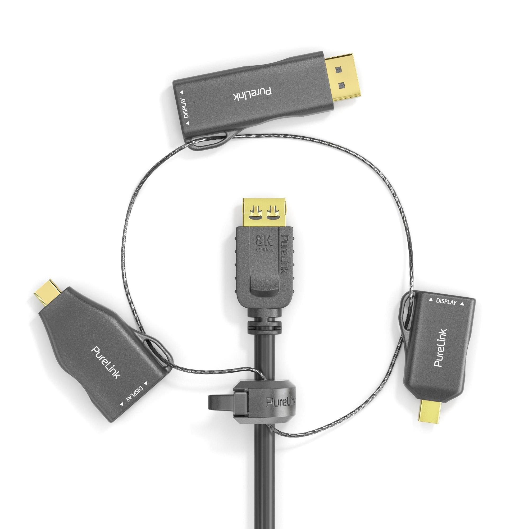 PureLink  PureLink IQ-AR200 Videokabel-Adapter DisplayPort + Mini DisplayPort + USB Type-C 3 x HDMI Schwarz, Gold 