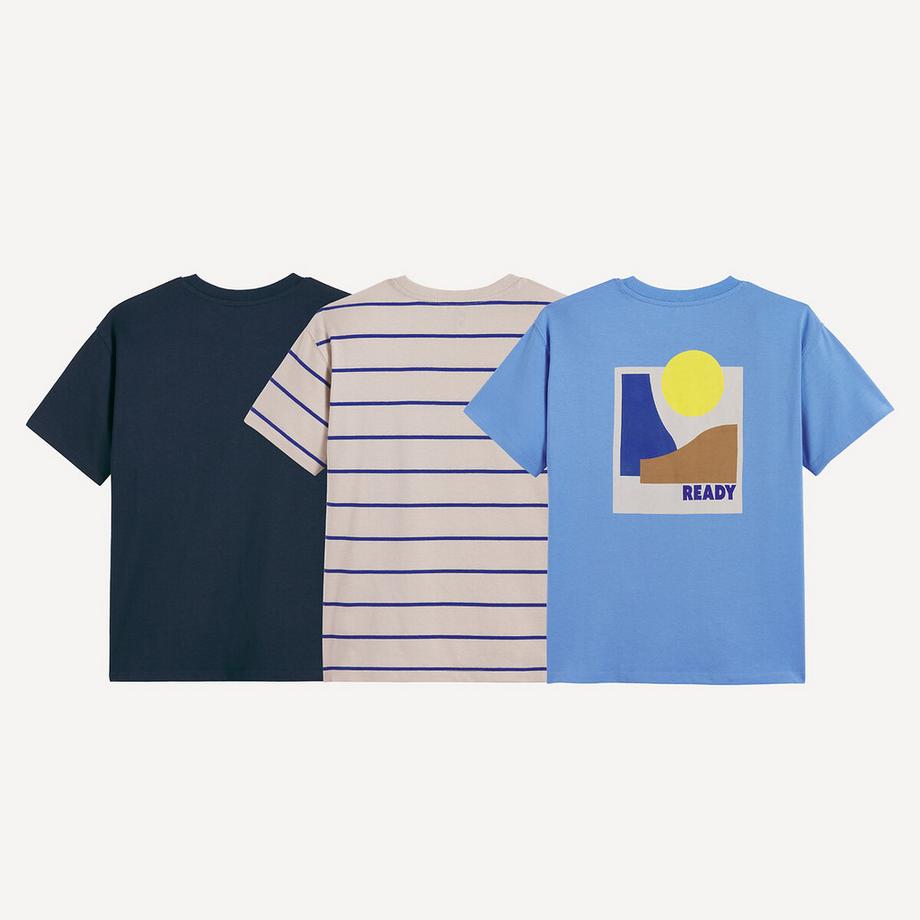 La Redoute Collections  Lot de 3 T-shirts imprimés 