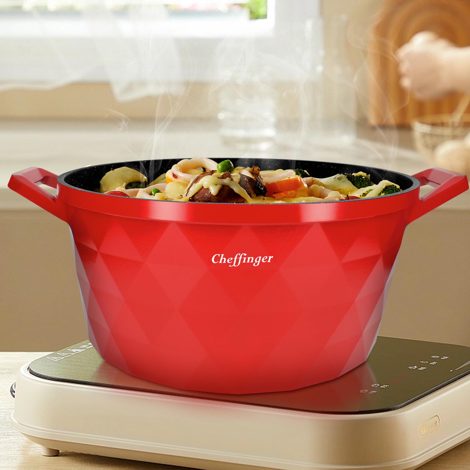 Cheffinger 3 pentole 20/24/28 cm modello diamante  