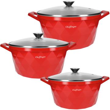 3 pentole 20/24/28 cm modello diamante