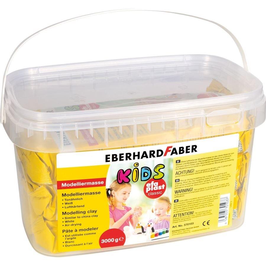 EBERHARD FABER  Eberhard Faber EFA Plast Modellierton 3 kg Weiß 1 Stück(e) 