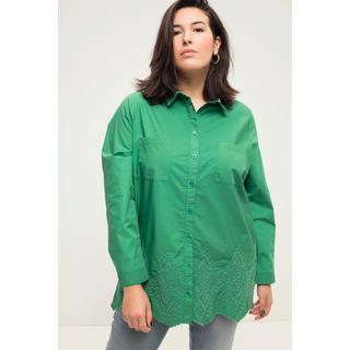 Studio Untold  Camicia dal taglio oversize con ricami sull'orlo, collo da camicia e maniche lunghe 