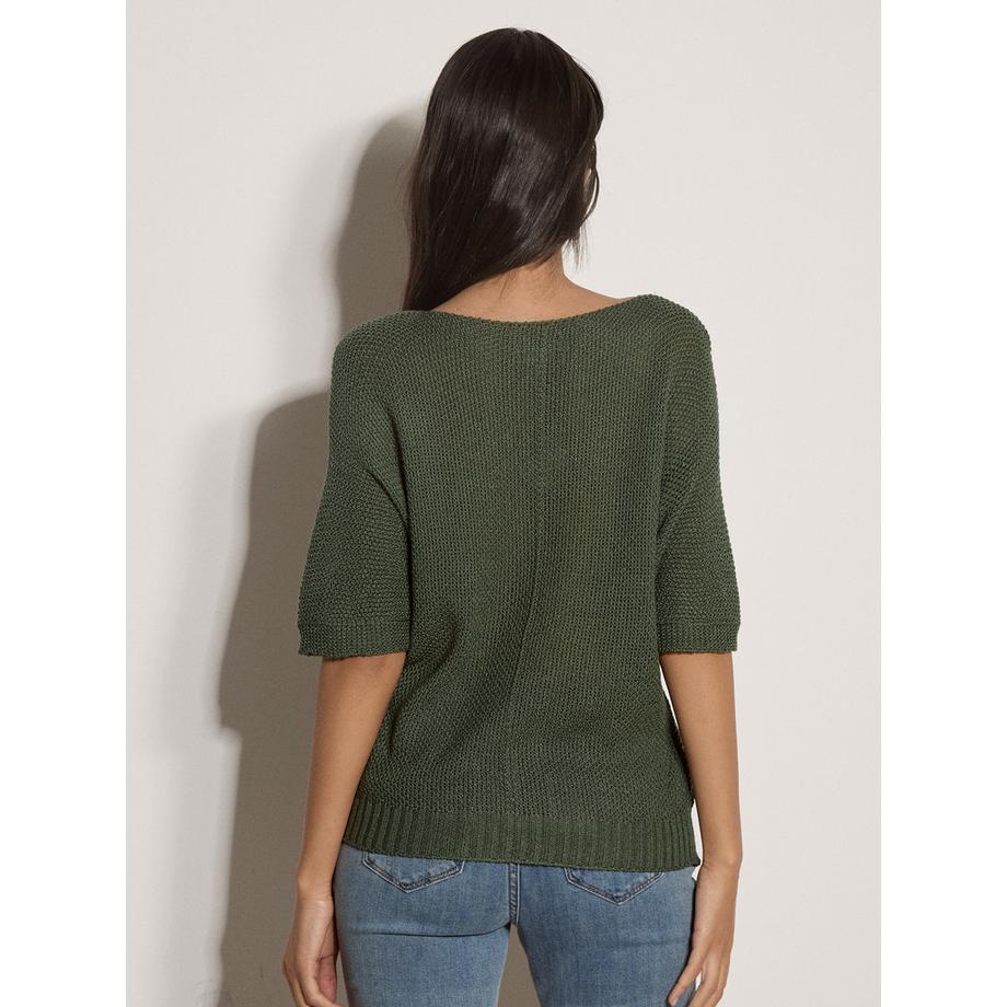APRICOT Top in maglia a nido d'ape traforato  