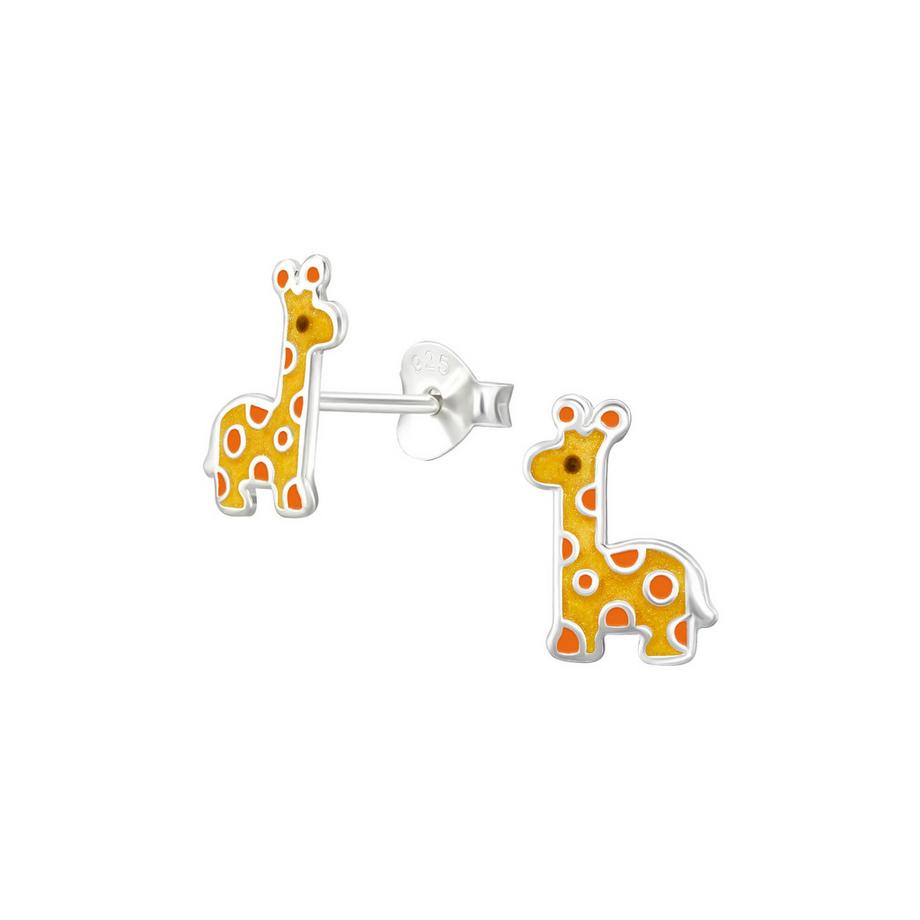 Boucles d’eilles Enfant en  Sterling Motif Girafe avec