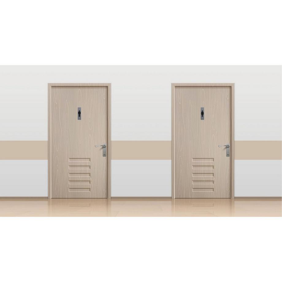 Exacompta Plaque adhésive imitation aluminium Homme 16,5X4,4 cm  