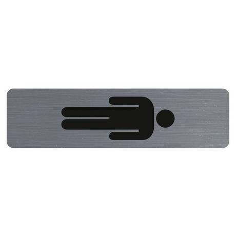 Exacompta Plaque adhésive imitation aluminium Homme 16,5X4,4 cm  