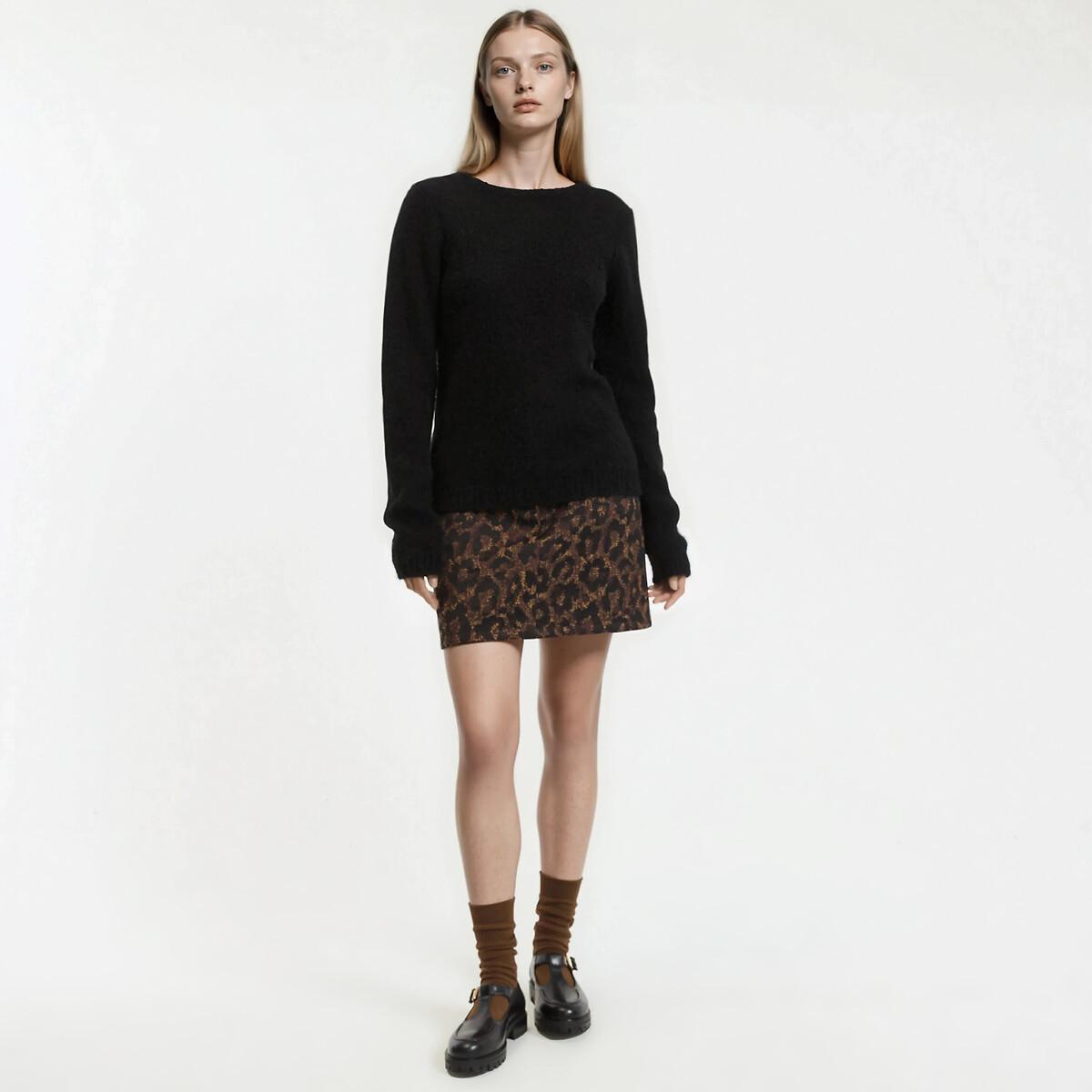 La Redoute Collections Gerader Minirock Leopardenmuster  