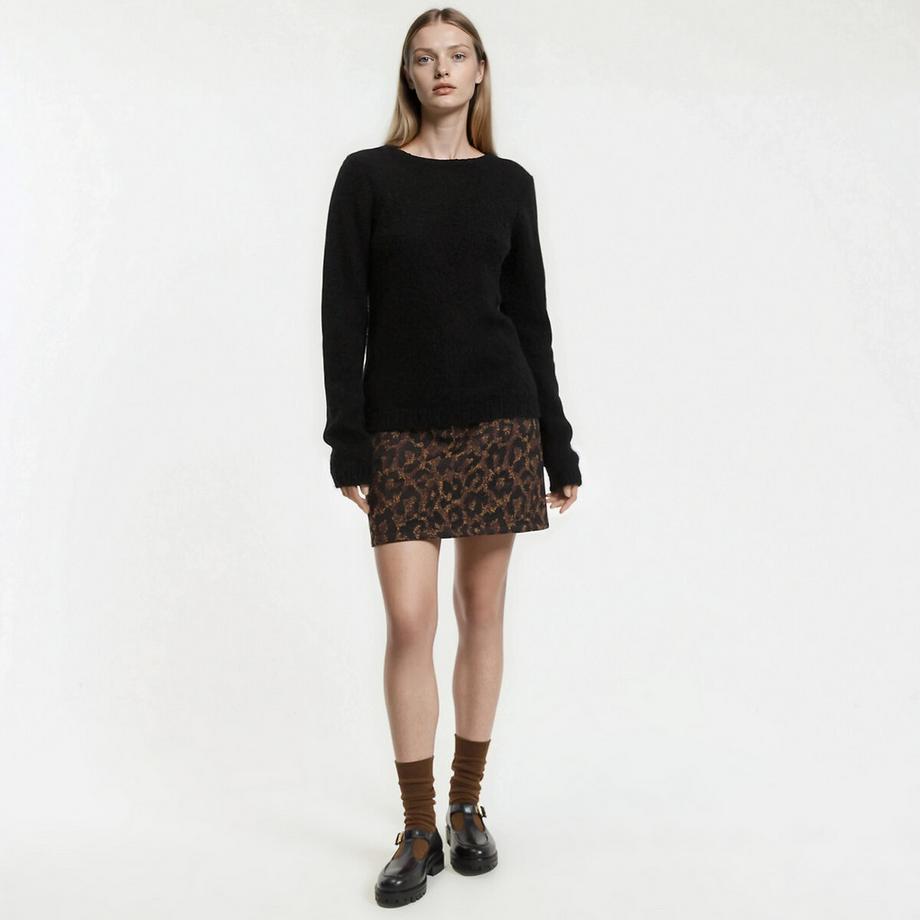 La Redoute Collections Gerader Minirock Leopardenmuster  