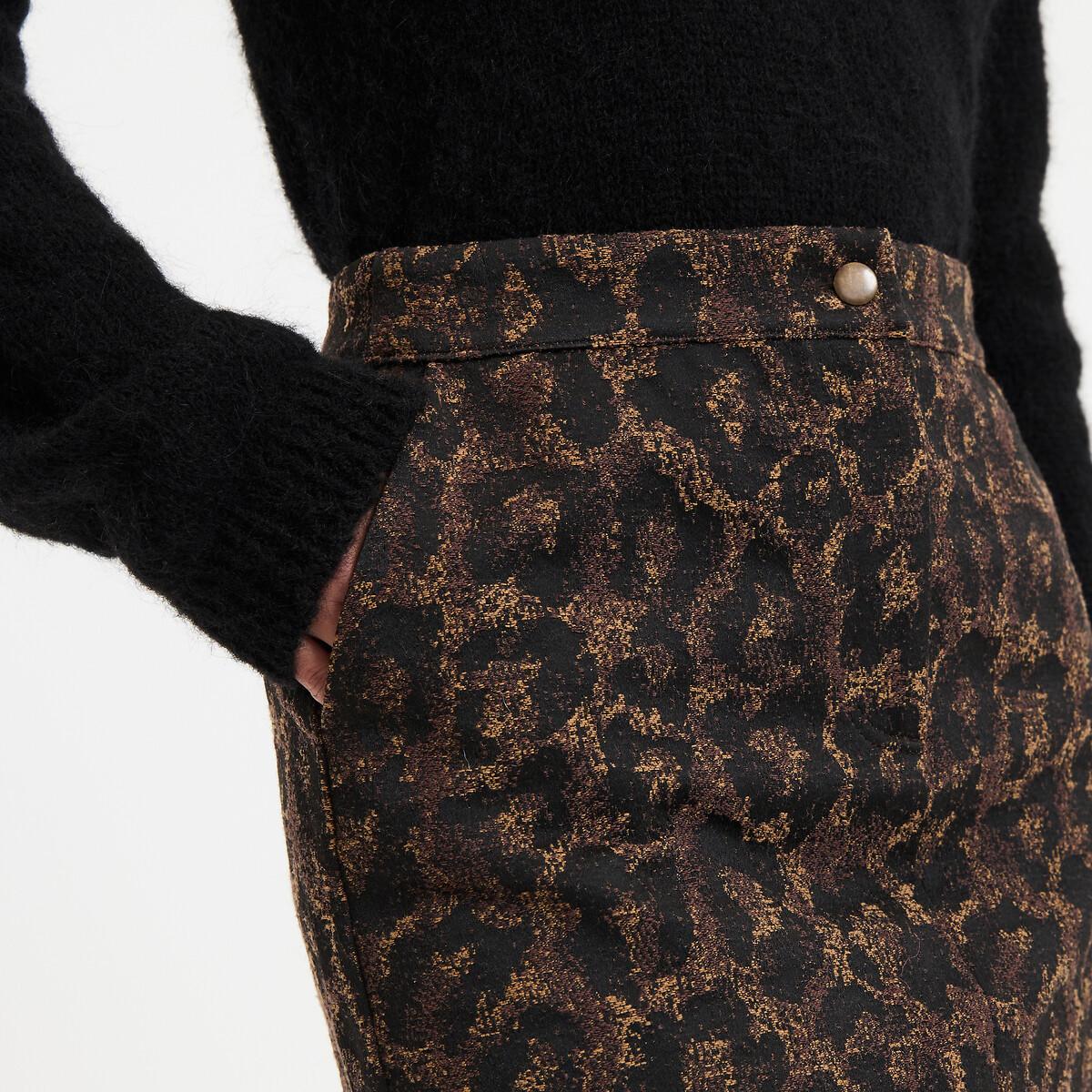 La Redoute Collections Gerader Minirock Leopardenmuster  