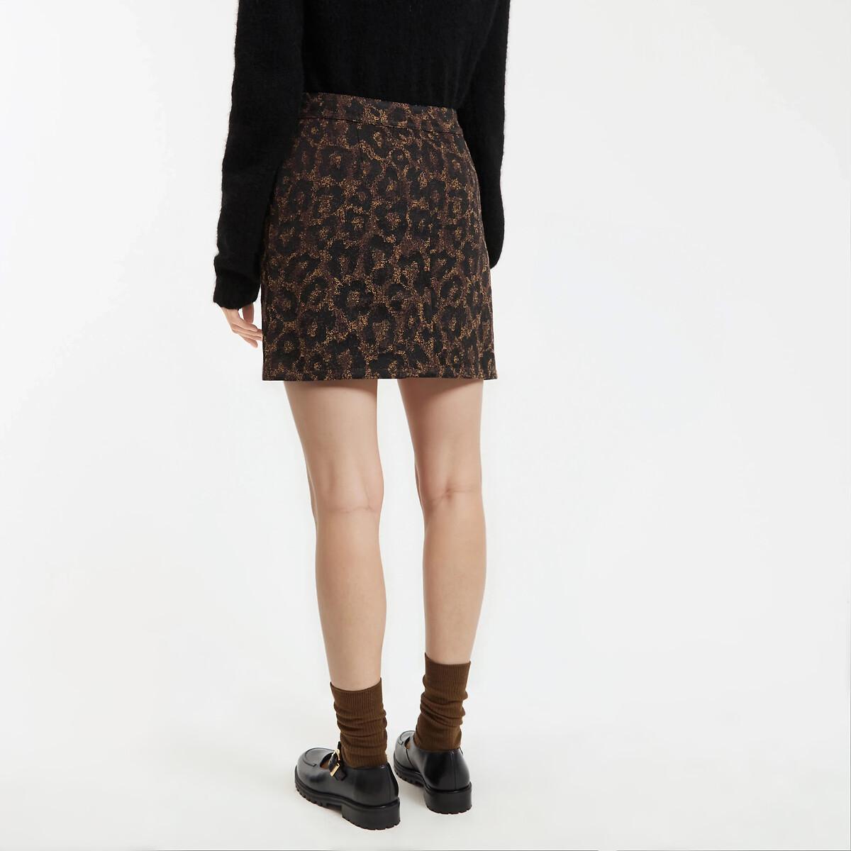 La Redoute Collections Gerader Minirock Leopardenmuster  