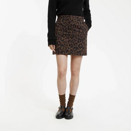 La Redoute Collections Gerader Minirock Leopardenmuster  