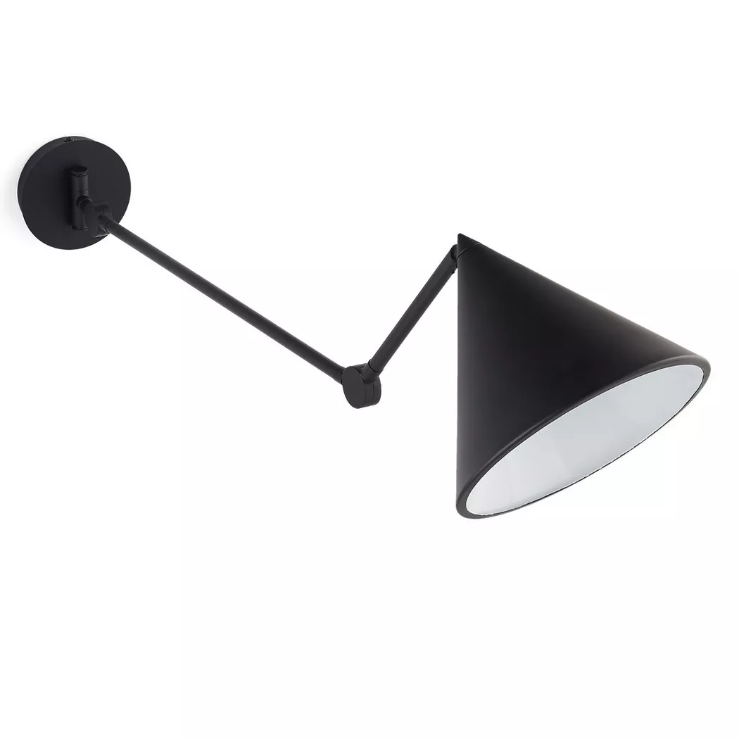 La Redoute Intérieurs – Wandleuchte Moke mit Gelenkarm, One Size, Schwarz