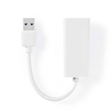 Carte réseau USB | USB 3.2 Gen 1 | 1 Gbps | USB-A mâle | RJ45 femelle | 0.20 m | Rond | Nickelé | Cuivre nu | Blanc | Boîte