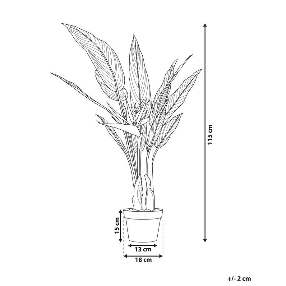 Beliani Kunstpflanze aus Kunststoff Boho STRELITZIA TREE  