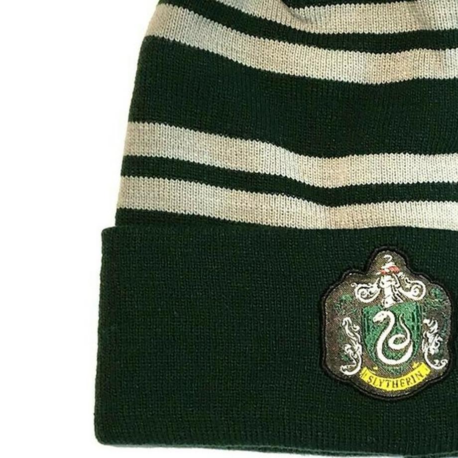 HARRY-POTTER Bonnet Slytherin avec Pompon  