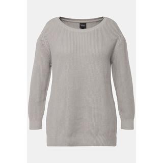 Ulla Popken  Pullover, Patentstrick, Cut-Outs, Rundhals, Langarm 